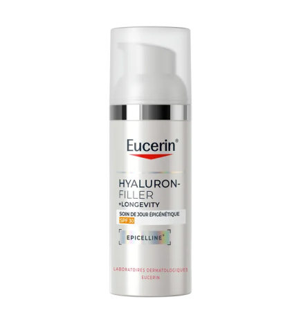 Eucerin – Hyaluron-Filler + Longevity Soin de Jour Épigénétique SPF30, 50 ml