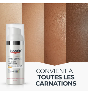 Eucerin – Hyaluron-Filler + Longevity Soin de Jour Épigénétique SPF30, 50 ml