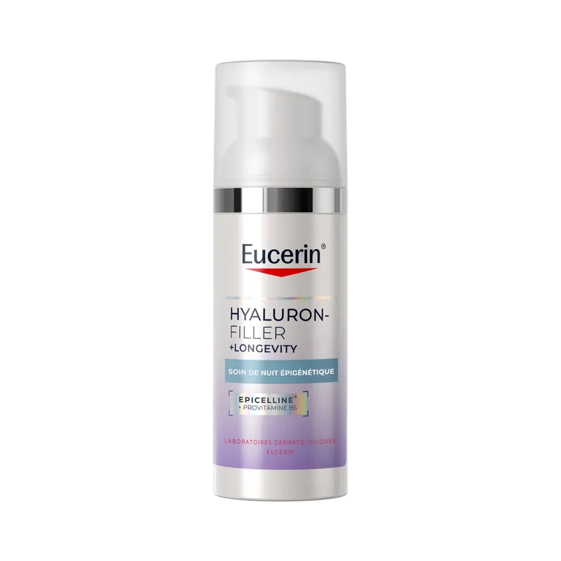 Eucerin – Hyaluron-Filler + Longevity Soin de Nuit Épigénétique, 50 ml