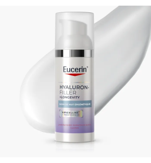 Eucerin – Hyaluron-Filler + Longevity Soin de Nuit Épigénétique, 50 ml