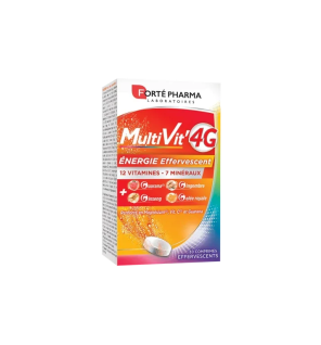 Forté Pharma – MultiVit’4G Énergie effervescent, 30 comprimés