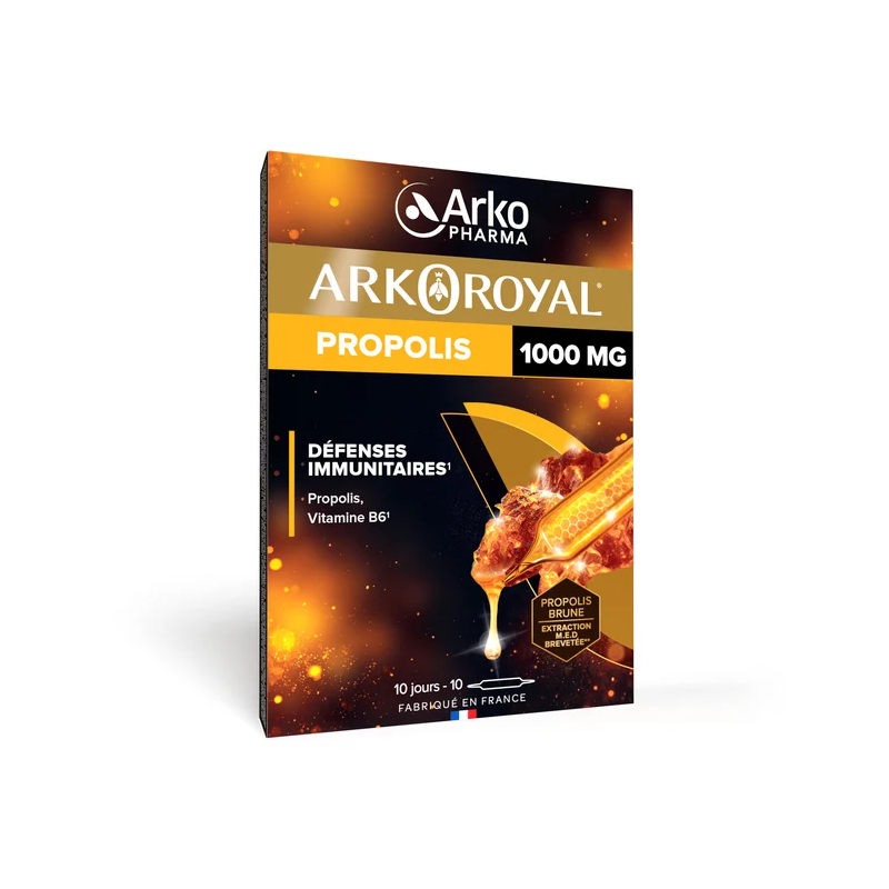 Arkopharma – Arkoroyal Propolis 1000 mg, 10 ampoules de 10 ml Arkopharma – Arkoroyal Propolis 1000 mg, 10 ampoules de 10 ml
