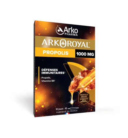 Arkopharma – Arkoroyal Propolis 1000 mg, 10 ampoules de 10 ml