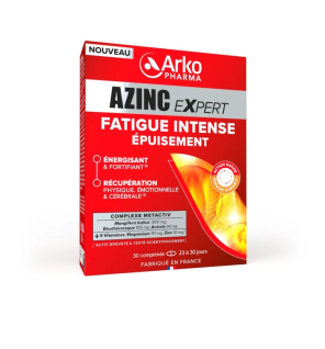 Arkopharma – Azinc Expert Fatigue Intense Épuisement, 30 comprimés