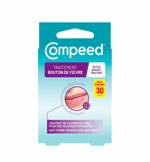 Compeed – Patch bouton de fièvre traitant et discret, 30 patchs