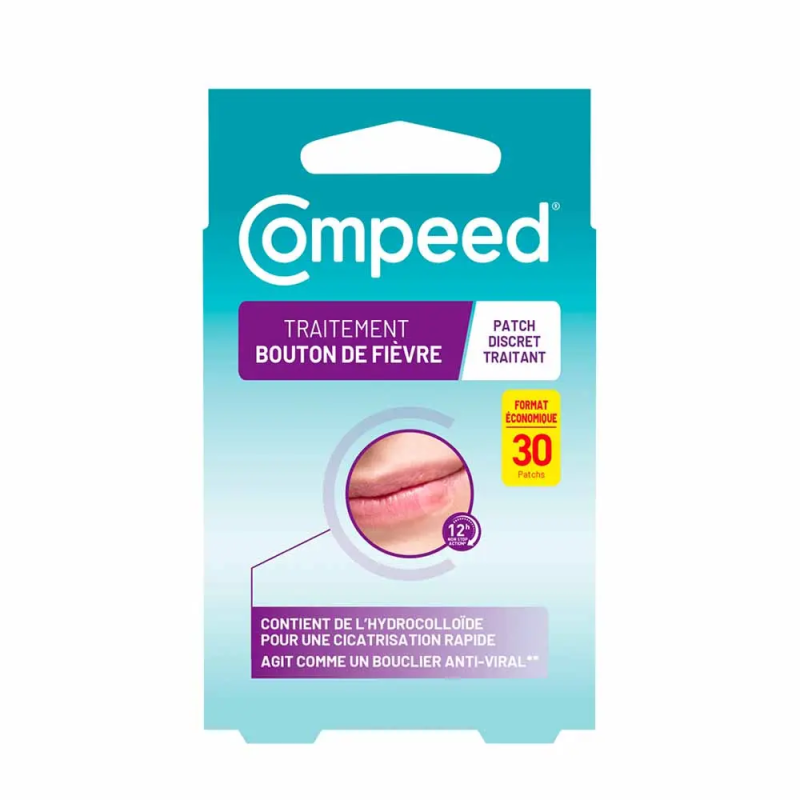 Compeed – Patch bouton de fièvre traitant et discret, 30 patchs Compeed – Patch bouton de fièvre traitant et discret, 30 patchs