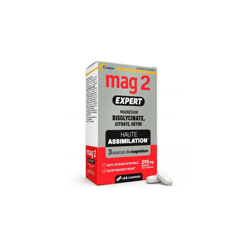 Cooper – Mag2 Expert, 45 comprimés Cooper – Mag2 Expert, 45 comprimés