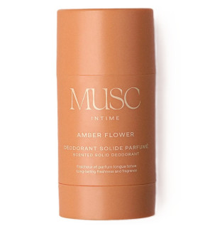 Musc Intime – Déodorant solide parfumé Amber Flower, 50 g