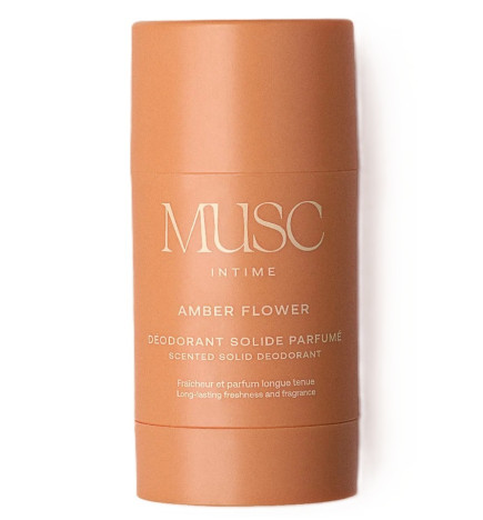 Musc Intime – Déodorant solide parfumé Amber Flower, 50 g