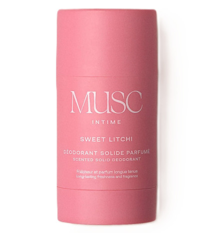 Musc Intime – Déodorant solide parfumé Sweet Litchi, 50 g
