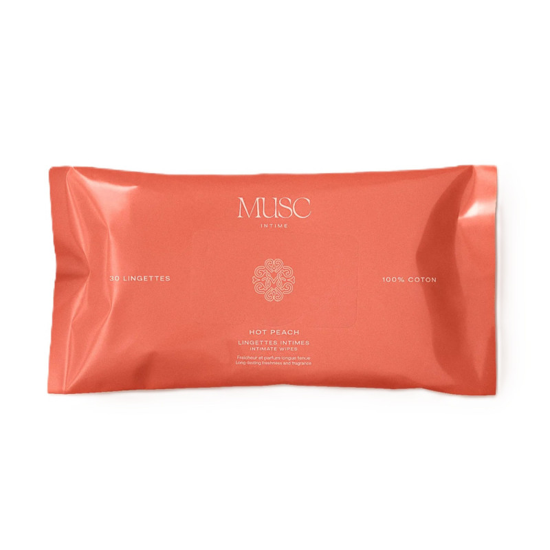 Musc Intime – Lingettes intimes parfumées Hot Peach, 30 lingettes Musc Intime – Lingettes intimes parfumées Hot Peach, 30 lingettes