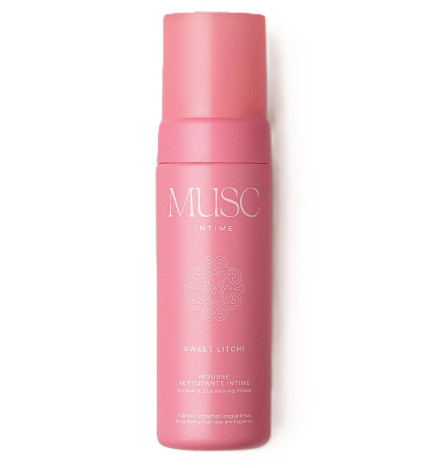 Musc Intime – Mousse nettoyante intime Sweet Litchi, 150 ml