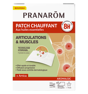 Pranarôm – Aromalgic Patch chauffant Articulations & Muscles, 3 patchs