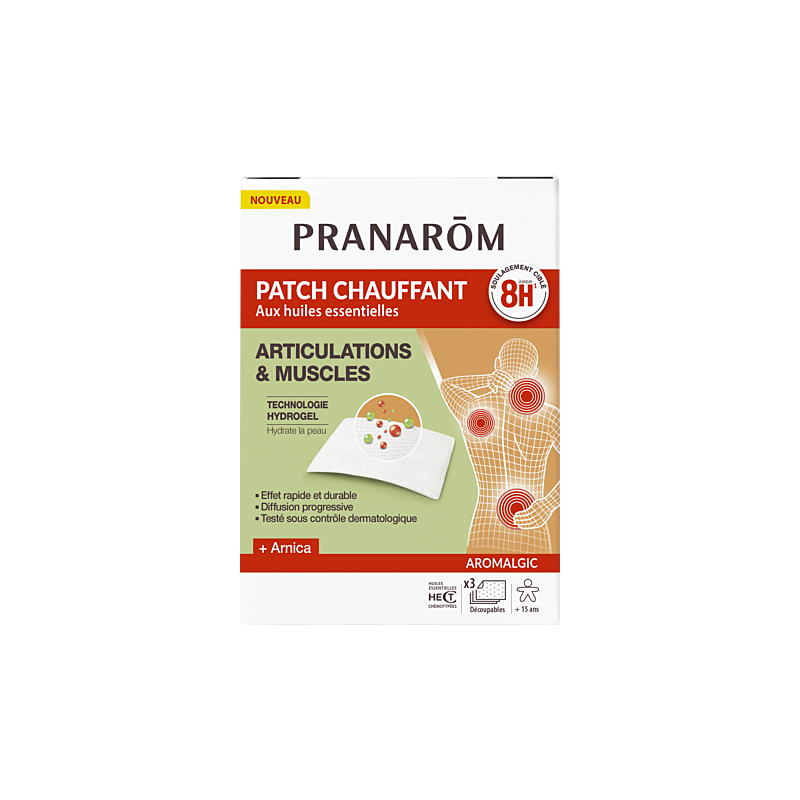 Pranarôm – Aromalgic Patch chauffant Articulations & Muscles, 3 patchs Pranarôm – Aromalgic Patch chauffant Articulations & Muscles, 3 patchs