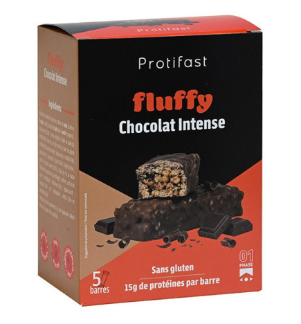 Protifast – Barre Fluffy arôme chocolat intense, 5 barres de 44 g
