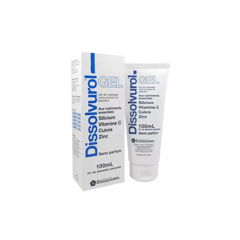 Dissolvurol – Gel articulaire au silicium, vitamine C, cuivre et zinc, 100 ml Dissolvurol – Gel articulaire au silicium, vitamine C, cuivre et zinc, 100 ml
