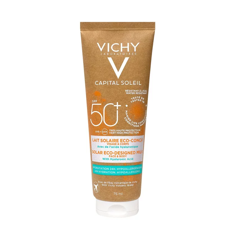 Vichy – Capital Soleil Lait solaire SPF50+ éco-conçu, 75 ml Vichy – Capital Soleil Lait solaire SPF50+ éco-conçu, 75 ml