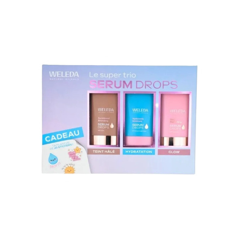 Weleda – Coffret Trip Drop, 3 sérums de 20 ml