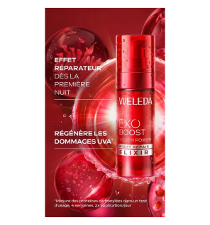 Weleda – Youth Power Exo Boost Sérum de Nuit Grenade Bio, 30 ml