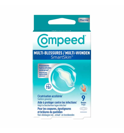 Compeed – Pansements Multi-Blessures SmartSkin Spécial Doigt, x9