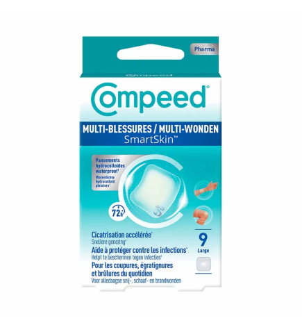 Compeed – Pansements Multi-Blessures SmartSkin Format Large, x9