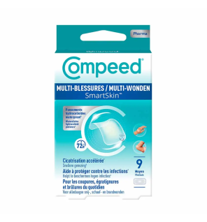 Compeed – Pansements Multi-Blessures SmartSkin Format Moyen, x9