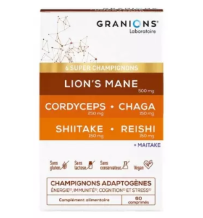 Granions – 6 Super Champignons, 60 comprimés