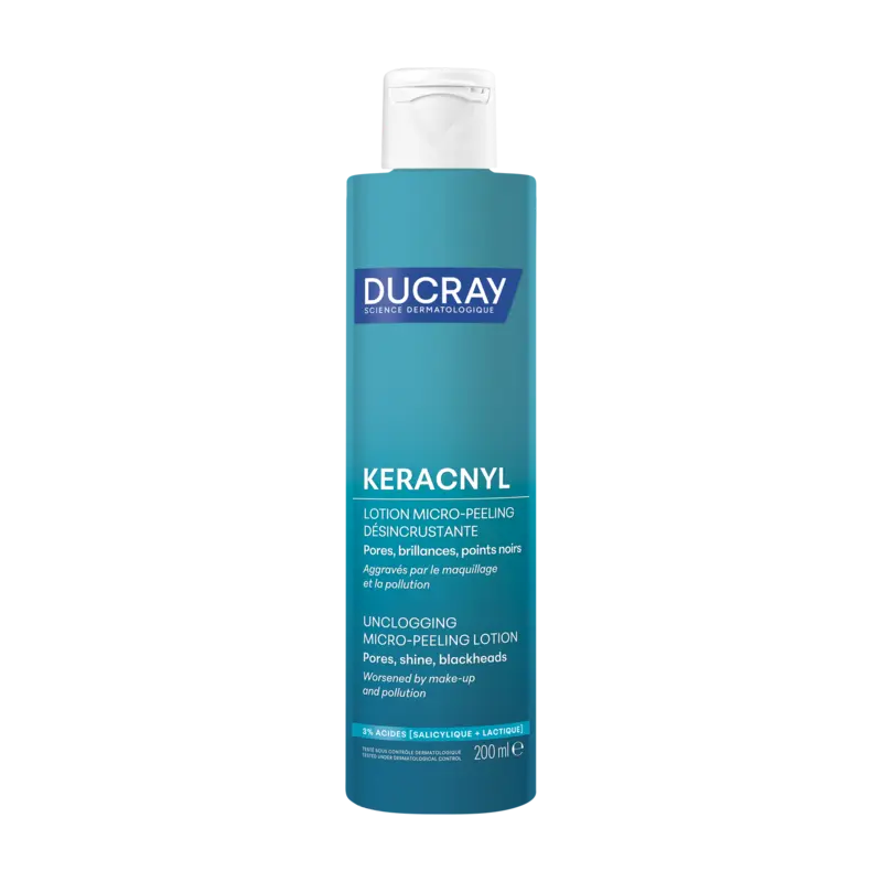 Ducray – Keracnyl Lotion micro-peeling désincrustante, 200 ml Ducray – Keracnyl Lotion micro-peeling désincrustante, 200 ml