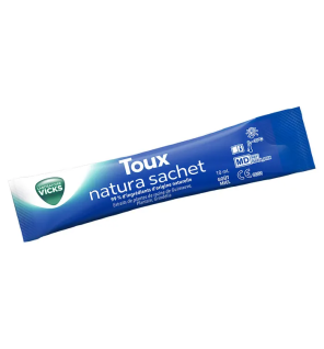 Vicks – Toux Natura Sirop contre la toux sèche et grasse, 14 sachets de 10 ml