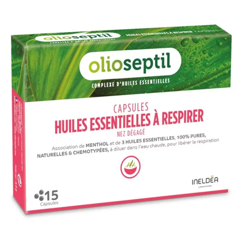 Olioseptil – Capsules huiles essentielles à respirer, 15 capsules Olioseptil – Capsules huiles essentielles à respirer, 15 capsules