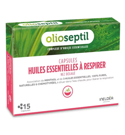 Olioseptil – Capsules huiles essentielles à respirer, 15 capsules
