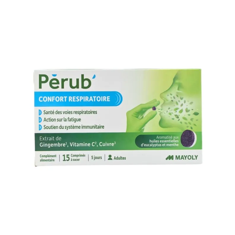 Mayoly – Pérub' Confort Respiratoire, 15 comprimés Mayoly – Pérub' Confort Respiratoire, 15 comprimés