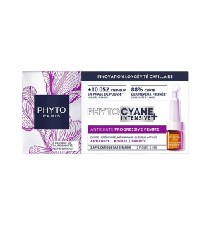 Phyto Paris – Phytocyne Phytocyane Intensive+ Antichute Progressive Femme, 12 fioles