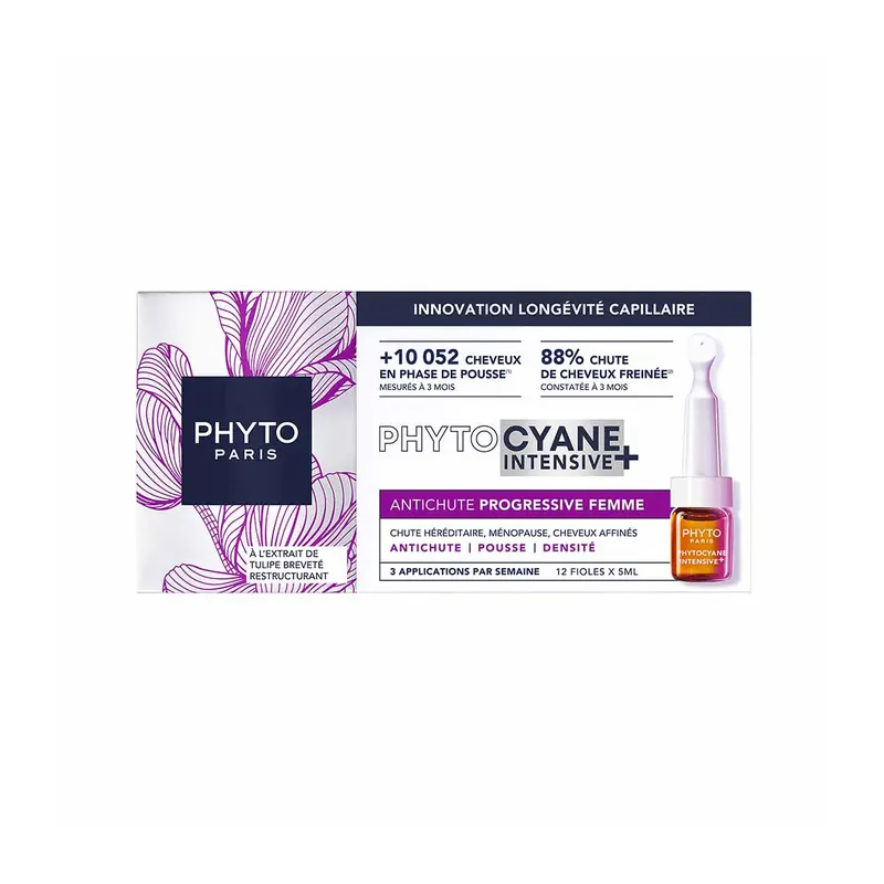 Phyto – Phytocyane Intensive+ Antichute Progressive Femme, 12 fioles