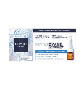 Phyto – Phytocyane Intensive+ Antichute Progressive Homme, 12 fioles