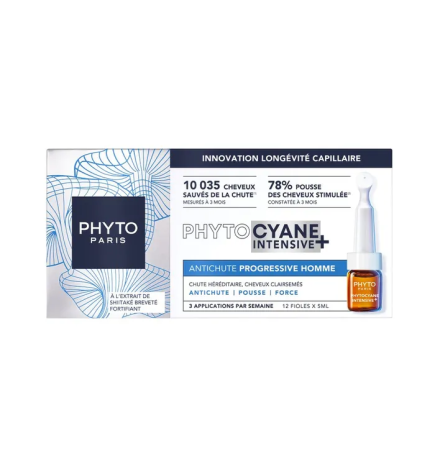 Phyto – Phytocyane Intensive+ Antichute Progressive Homme, 12 fioles