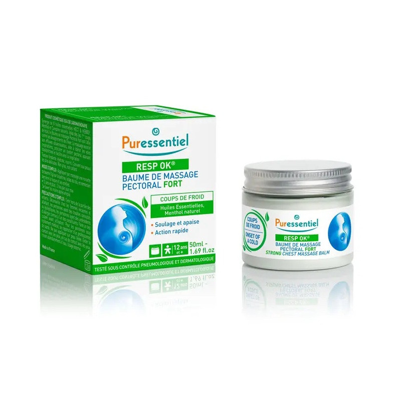 Puressentiel – RESP OK Baume de Massage Pectoral Fort, 50 ml Puressentiel – RESP OK Baume de Massage Pectoral Fort, 50 ml