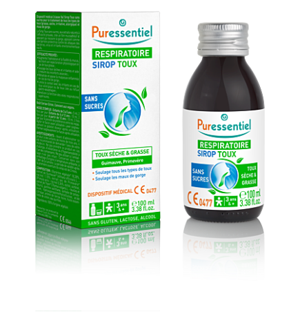 Puressentiel – Sirop Toux Sans Sucres Respiratoire, 100 ml
