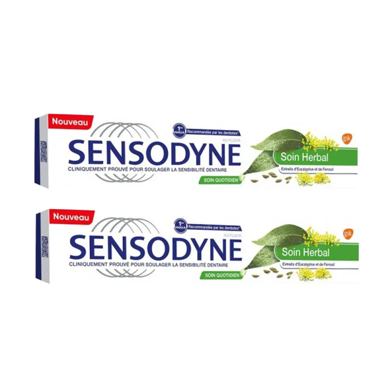 Sensodyne – Dentifrice Herbal Soin Quotidien, 2 × 75 ml Sensodyne – Dentifrice Herbal Soin Quotidien, 2 × 75 ml