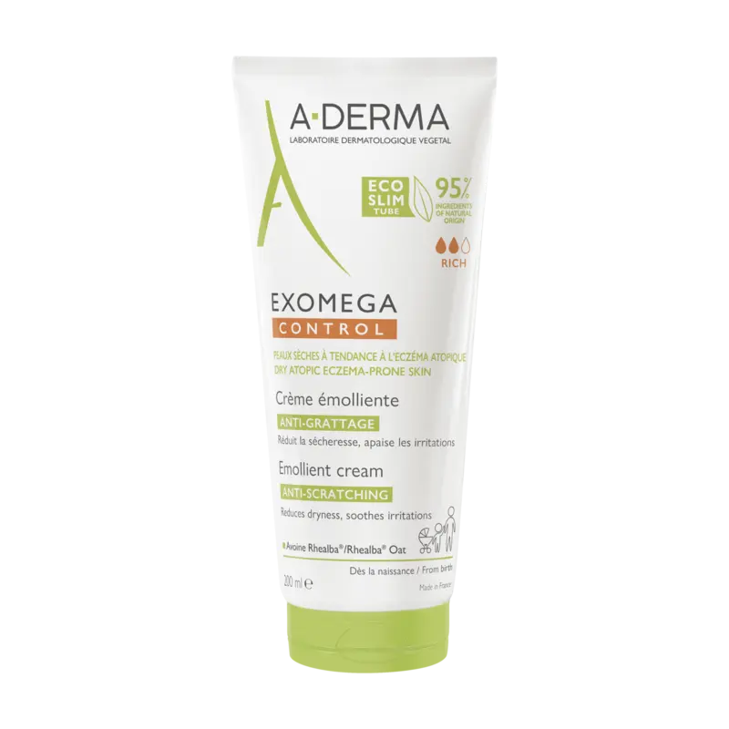 A-Derma – Exomega Control Crème Émolliente Anti-Grattage, 200 ml A-Derma – Exomega Control Crème Émolliente Anti-Grattage, 200 ml