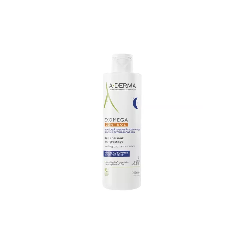 A-Derma – Exomega Control Bain Apaisant Anti-Grattage, 200 ml A-Derma – Exomega Control Bain Apaisant Anti-Grattage, 200 ml