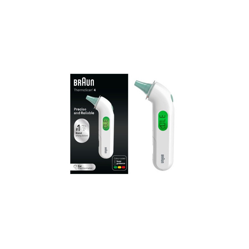 Braun – Thermomètre auriculaire ThermoScan 4, 1 unité Braun – Thermomètre auriculaire ThermoScan 4, 1 unité