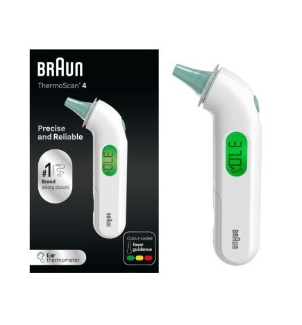 Braun – Thermomètre auriculaire ThermoScan 4, 1 unité