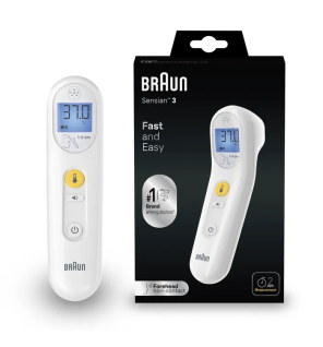 Braun – Sensian 3 Thermomètre frontal sans contact, 1 unité