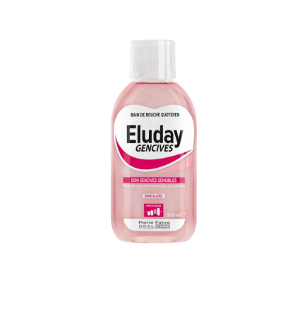 Eluday – Bain de bouche quotidien Soin gencives sensibles, 500 ml