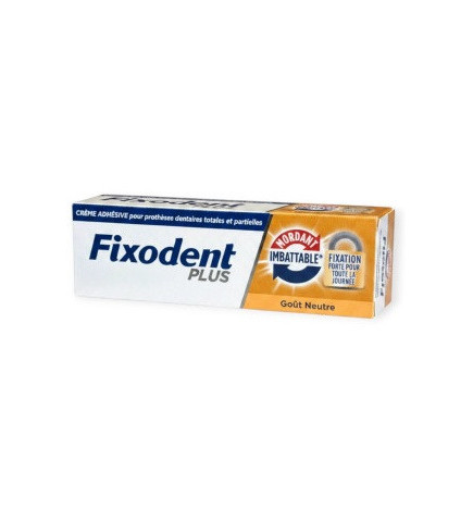 Fixodent – Crème adhésive Mordant Imbattable goût neutre, 35 g