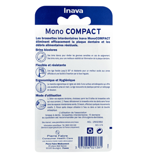 Inava – Brossettes interdentaires Mono Compact étroit 0,6 mm, 4 + 2 offertes