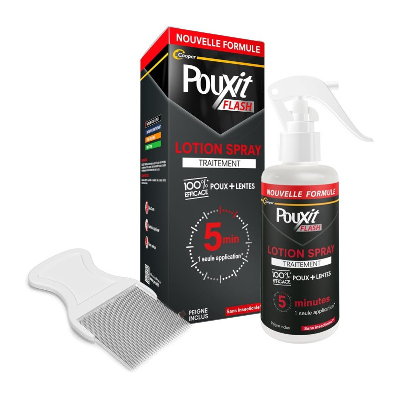 Pouxit – Flash Lotion Spray Anti-poux et Lentes, 150 ml Pouxit – Flash Lotion Spray Anti-poux et Lentes, 150 ml
