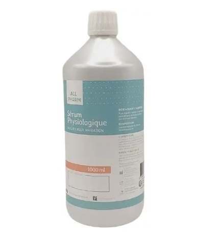 All Pharm - Sérum Physiologique - Irrigation nasale et hygiénique – NaCl 0,9 %, 1000 ml