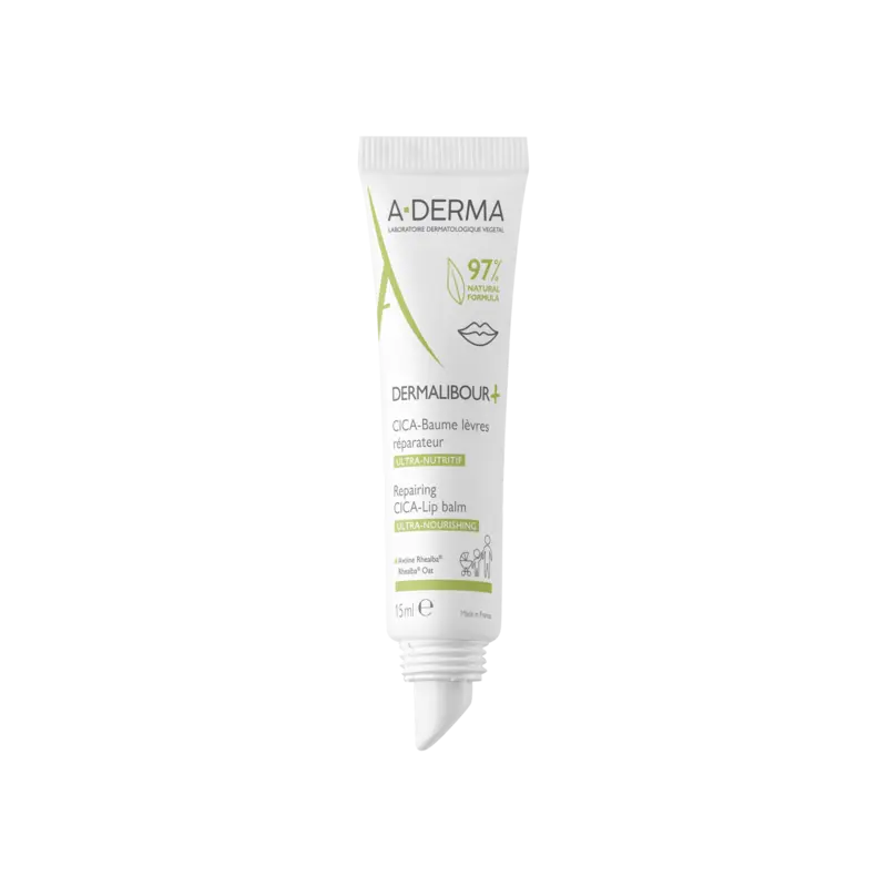 A-Derma – Dermalibour+ Cica Baume Lèvres Réparateur, 15 ml A-Derma – Dermalibour+ Cica Baume Lèvres Réparateur, 15 ml